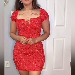 Red Floral Women's  used once